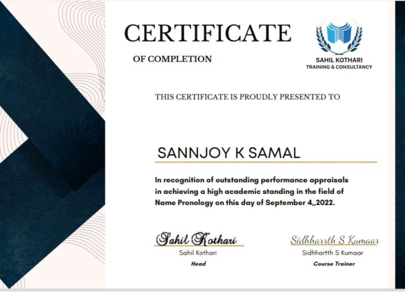 Certificate Of Complitation